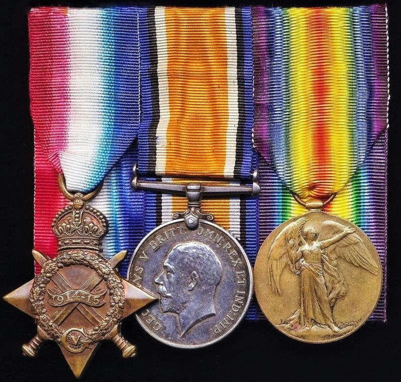 A 'Sandsting, Shetlander's' Great War casualty campaign medal group of 3: Private John Robert Sinclair, 8th (Service) Battalion Gordon Highlanders