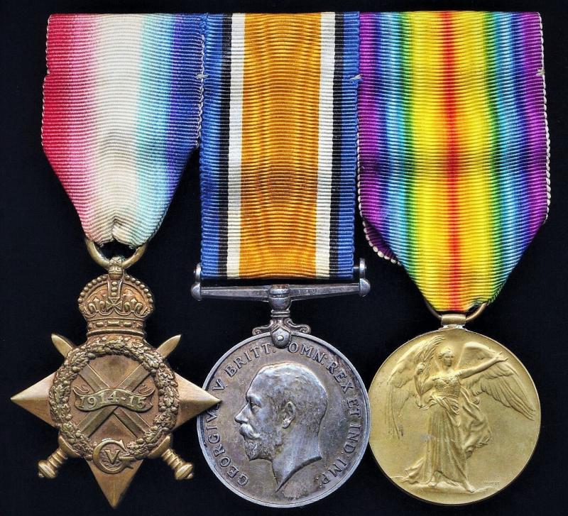 A 'Buckie Loon's Great War campaign medal group of 3: Private Robert George Stewart 2nd Battalion Gordon Highlanders late 6th (Banff & Donside) Battalion Gordon Highlanders