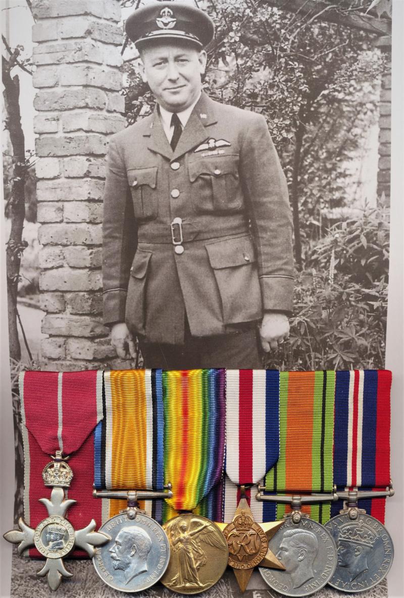 A D-Day Air Traffic Control MBE & World Wars group of 6 to a former Great War 'Bomber Pilot': Squadron-Leader William 'Bill' Albert Redvers Pepper, M.B.E., Royal Air Force Volunteer Reserve late 55 Squadron Royal Air Force & Royal Naval Air Service