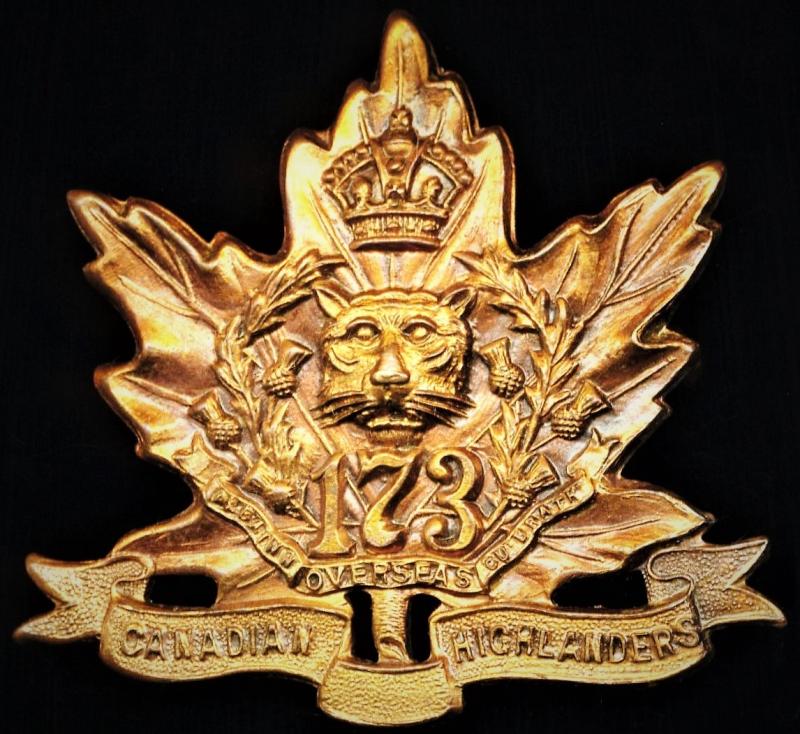 173rd Battalion (Canadian Highlanders), Canadian Expeditionary Force: Copper glengarry cap badge
