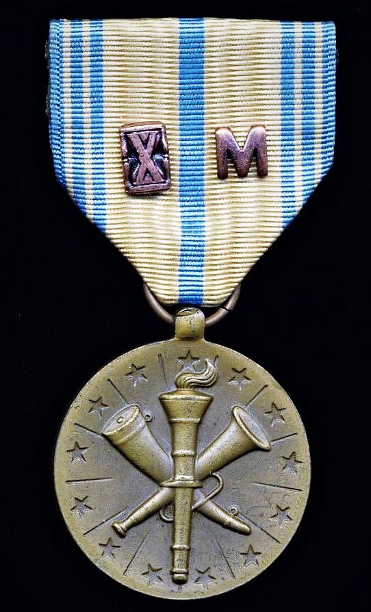 United States: Armed Forces Reserve Medal (AFRM). With 'Air Force' reverse. With bronze 'Hourglass' & 'M' devices on the riband