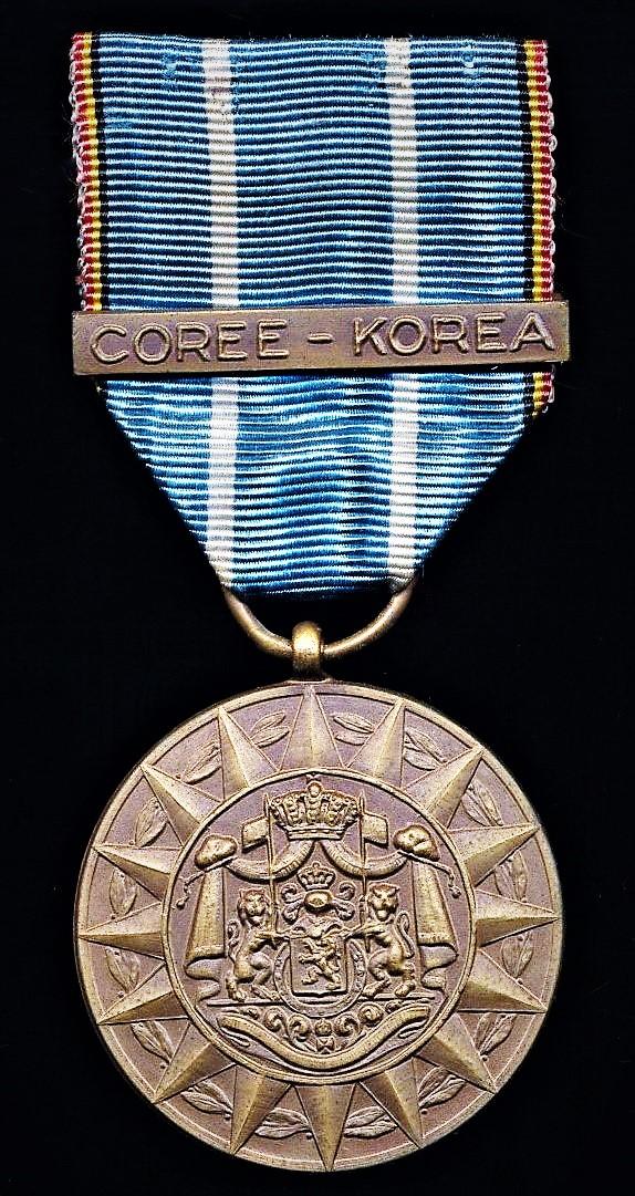 Belgium: Overseas Campaign Medal 1951 (Medaille Commemorative Des Theatres D'Operations Exterieures 1951 ). With bronze clasp 'Coree-Korea'