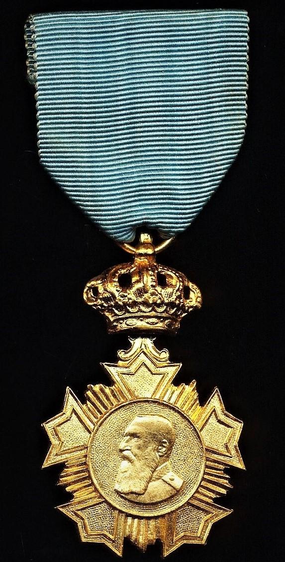 Belgium (Empire): Veterans of Leopold II 1865-1909 Cross of Honour. 1st Class 'Gilt; issue
