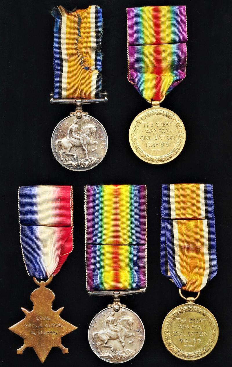 Aberdeen Medals | A most poignant Red Hackle's 'Twins' Great War 'Died ...