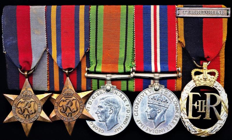 Aberdeen Medals A WW2 Burma Campaign Long Service Medal Group Of   23058a 