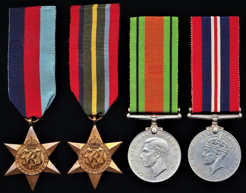 A Second World War 'Pacific Star' Quartet: Un-named and un-attributed as issued