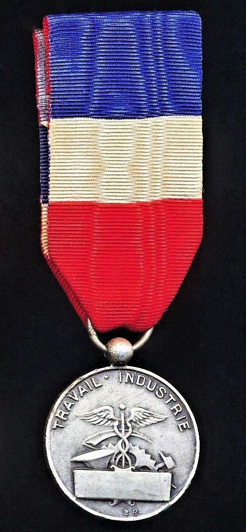 Medal of Honour of Labour (Medaille D'Honneur du Travail). Adolphe Rivet obverse design. Silver grade