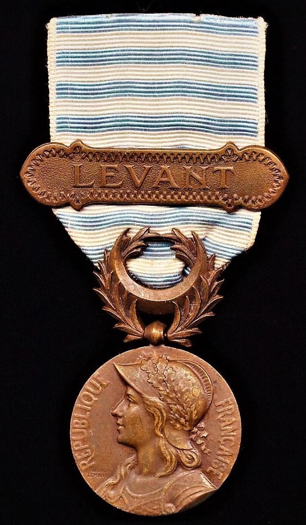 France (Third Republic): Levant Medal 1922 (Medaille de Syrie-Cilicie et du Levant 1922). Bronze. With clasp 'Levant'