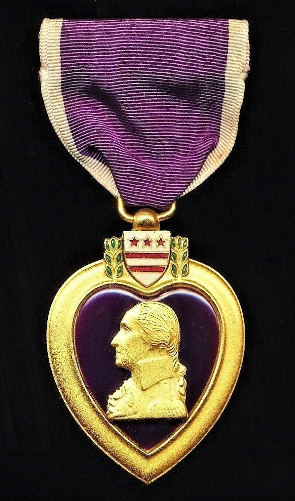 United States: Purple Heart Medal. Second World War issue as awarded from 1944-