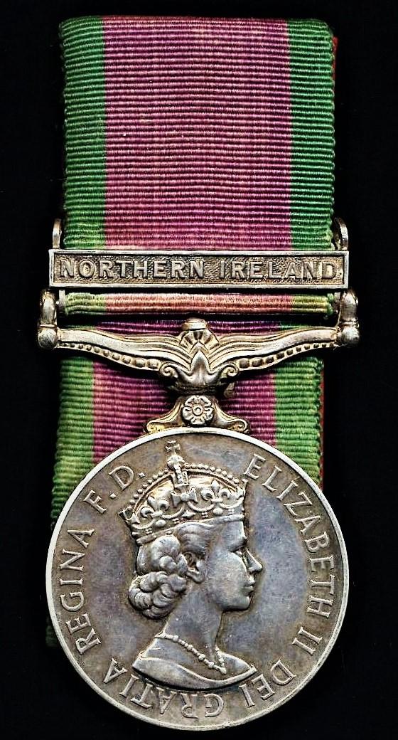 General Service Medal 1962. With clasp Northern Ireland' (24150474 Fus. N. J. Turbine RHF.)
