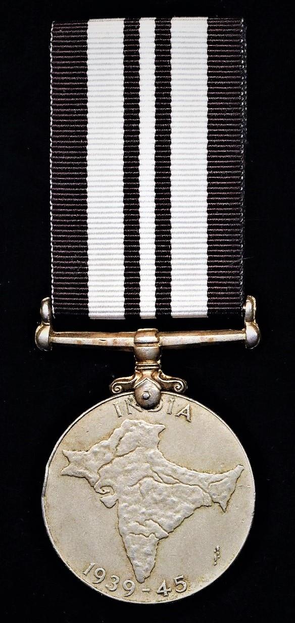 India Service Medal (797574 Sadd. Sant Ram, R.I.A.S.C. (A.T.))