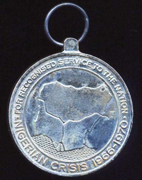 Nigeria: General Service Medal 1966-70. In white metal