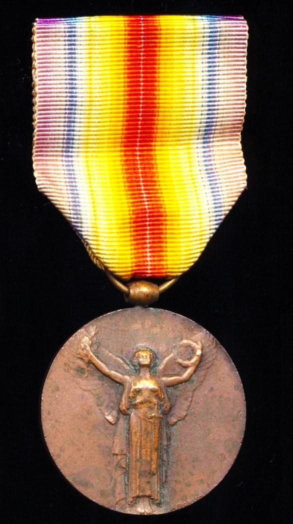 France: Interallied Victory Medal (Medaille Inter-Alliee De La Victorie 1918). First model by Morlon