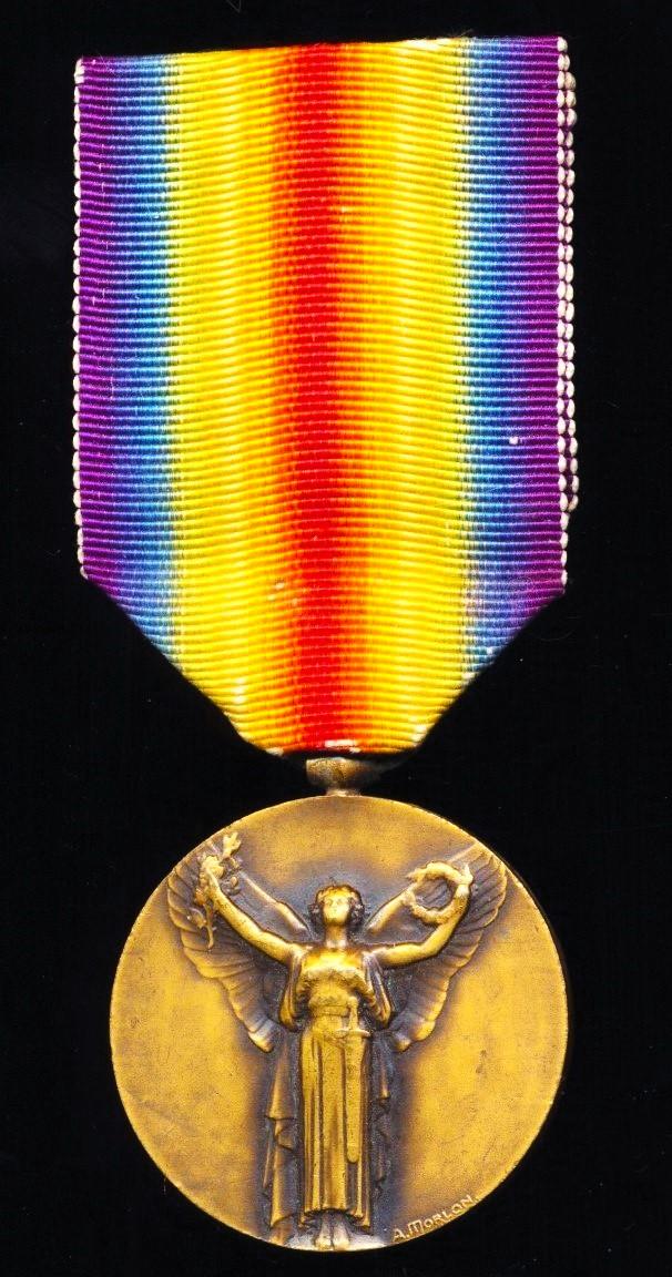 France: Interallied Victory Medal (Medaille Inter-Alliee De La Victorie 1918). First model by Morlon