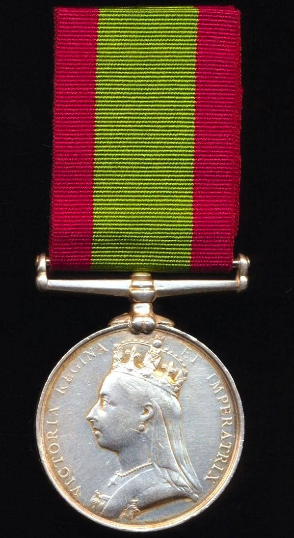 Afghanistan War Medal 1878-1880. No clasp (Sepoy Bajbeer Nagarkotie 1st Goorkha Regt)