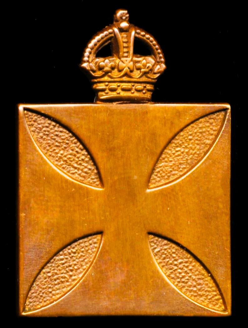Army Chaplains Department: Officers 'Kings Crown' Bronze OSD cap badge, circa 1902-1922