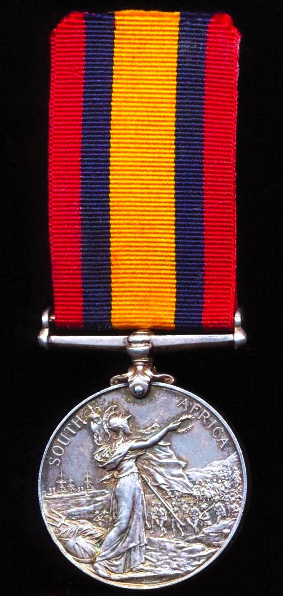 Queen's South Africa Medal 1899-1902. Silver issue with no clasp (7553 Pte. C. R. Gardner. Rand Rifles)