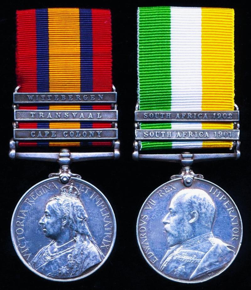 A 'Guardsman's' South African War campaign medal pair: Private Peter Templeton, 2nd Battalion Scots Guards