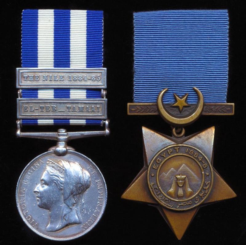 An Egypt & Sudan Campaign medal pair: Corporal Robert Galloway, 1st Battalion Gordon Highlanders