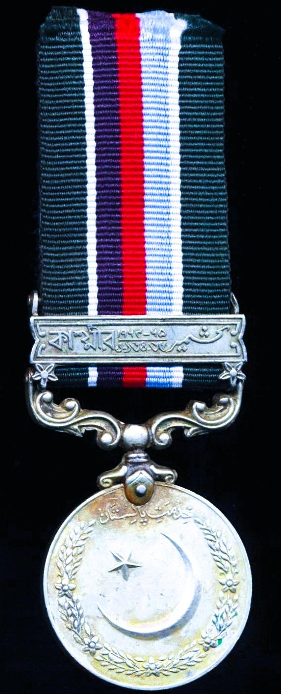 Pakistan (Republic): General Service Medal  (Tamgha-i-Diffa 1947) with clasp 'Kashmir 1964-65'