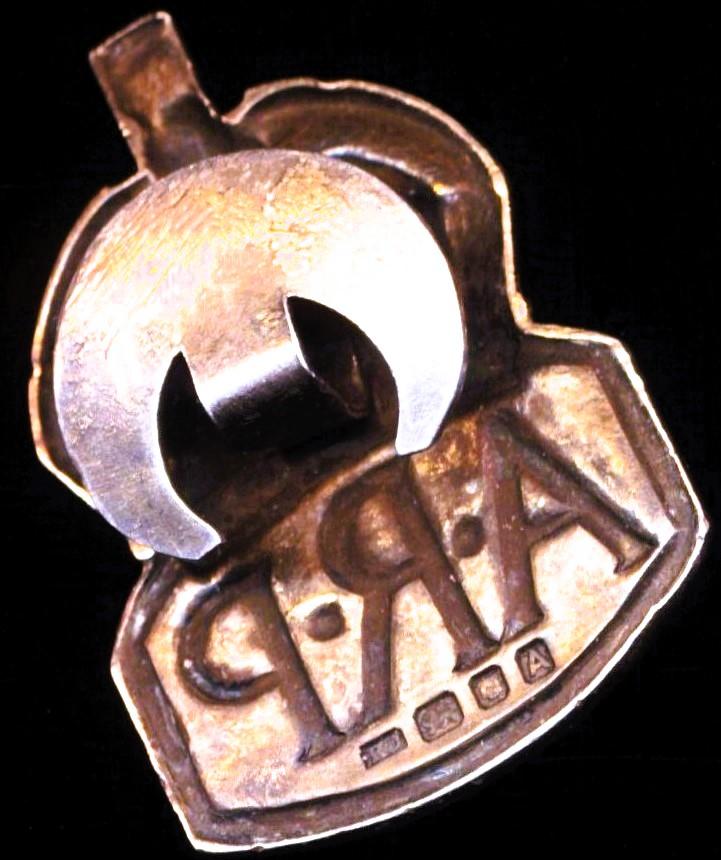 Air Raid Precautions Services Badge. Male issue hallmarked silver, with date letter mark 'A' for London, 1936
