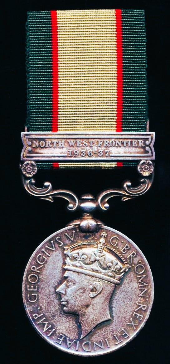 India General Service Medal 1936-39. With clasp 'North West Frontier 1936-37' (41247 Driver Daulat Ram, 13 Mtn. Bty.)
