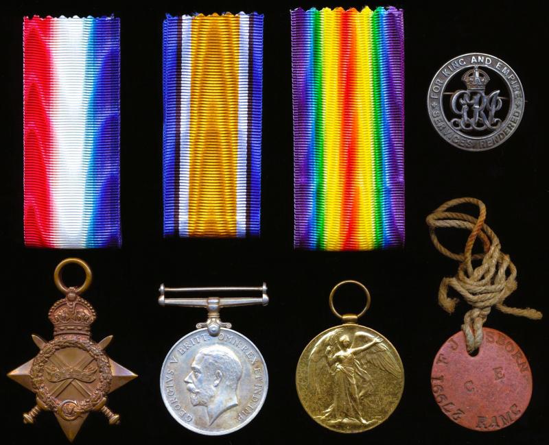 A 'Farthingstone' Shepherd's Great War 'Salonika' campaign & companion Silver War Badge group of 4: Private Foster Jones Osborn, Royal Army Medical Corps
