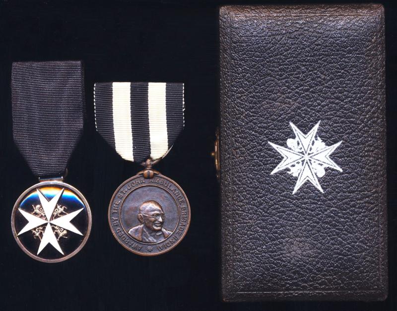 An 'India Service' Order of St. John Ambulance Brigade medal pair: Serving Brother K. D. Wadia, St John Ambulance Brigade, India
