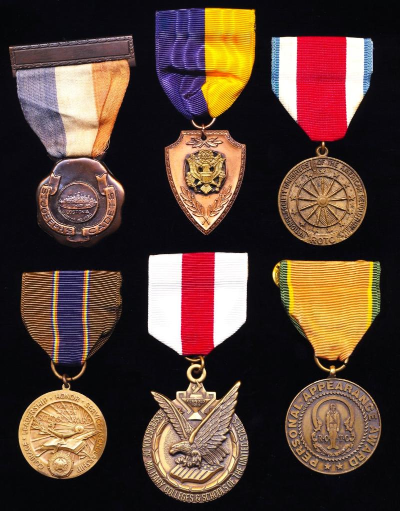 United States: Veterans Medals. Lot of  6 x miscellaneous JROC / Cadets / Military Schools medals