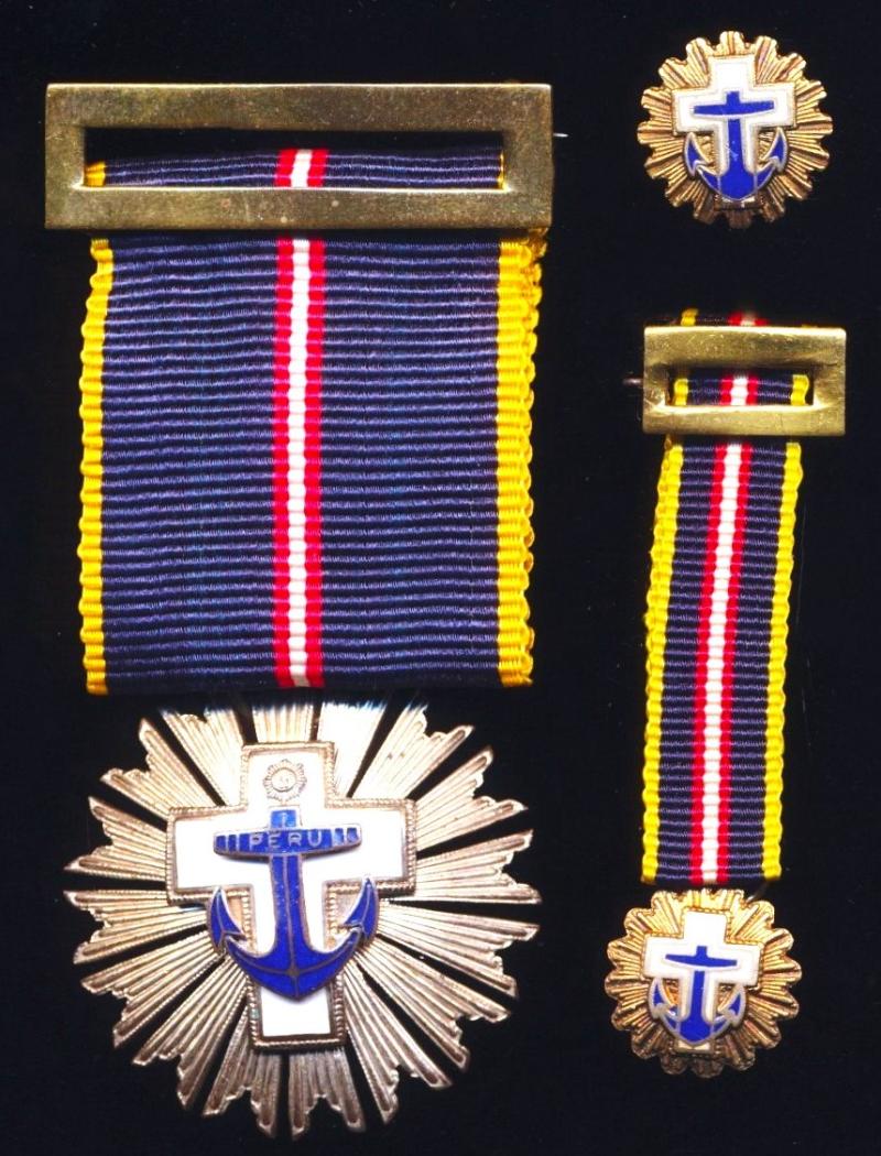 Peru: Order of Naval Merit (Orden al Merito Naval). 4th Class 'Commander' insignia