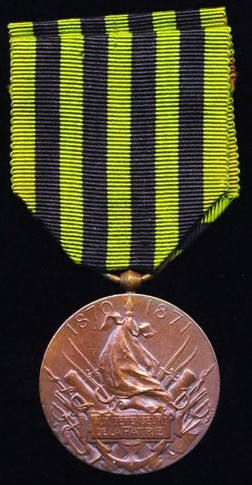 France: Franco-Prussian War Medal 1870-1871. 1st 'Ordnance' issue type (Medaille Commemorative De La Guerre 1870-1871)