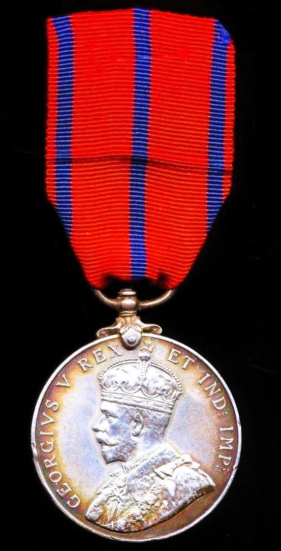 Coronation Medal 1911: Metropolitan Police reverse (P.C. E. Stagg)
