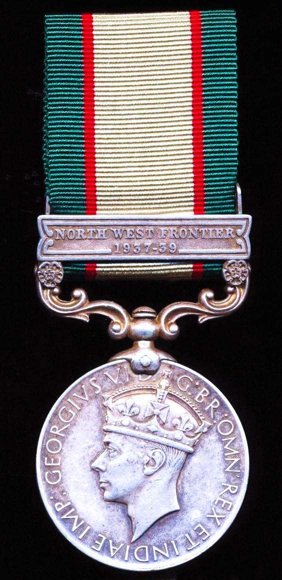 India General Service Medal 1936-39, With clasp 'North West Frontier 1937-39' (D.S.P. Jiwan Dass, Police Dept.)