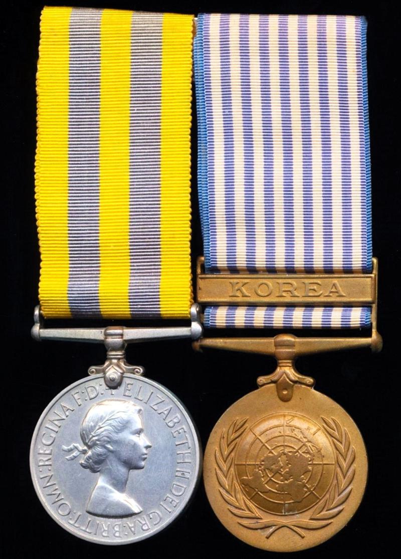A Jock's Korean War campaign medal pair: Private B. Mason, 1st Battalion King's Own Scottish Borderer's
