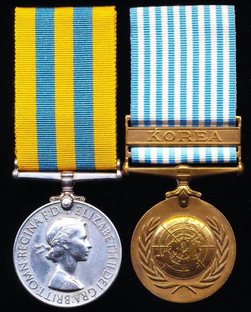 A 'Skins' Korean War campaign medal pair for service in 1951-52: Trooper Clegg, 5th Royal Inniskilling Dragoon Guards, Royal Armoured Corps