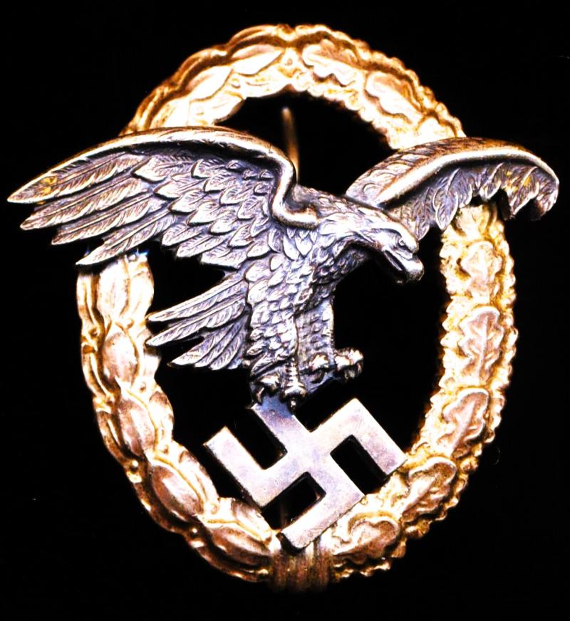Germany (Third Reich): Luftwaffe. Observer's Badge (Beobachterabzeichen) . With makers marks