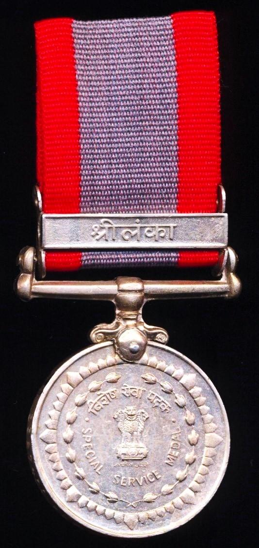 India: Special Service Medal. With clasp 'Sri Lanka' (3387455 Sep Gurmit. Singh, Sikh R.)