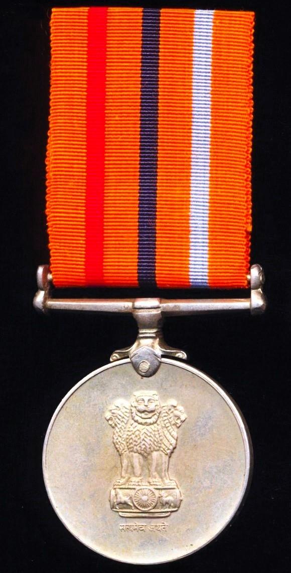 India: Raksha Medal 1965 (IO-4874 Maj. S. O. Bunyan, E.M.E.)
