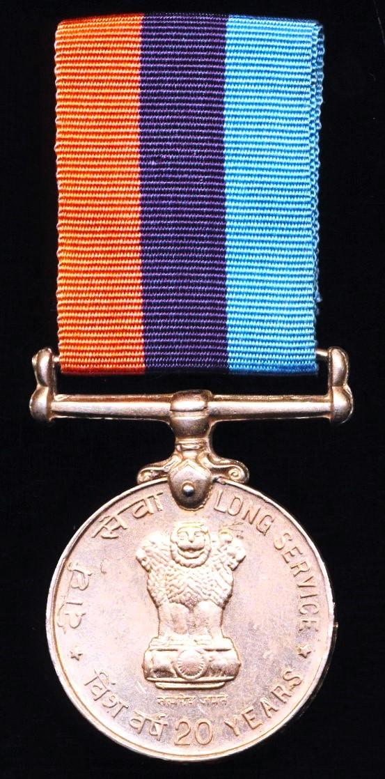 India: 20 Years Armed Forces Long Service Medal (14219656 HAV Aniyan C T Sigs)