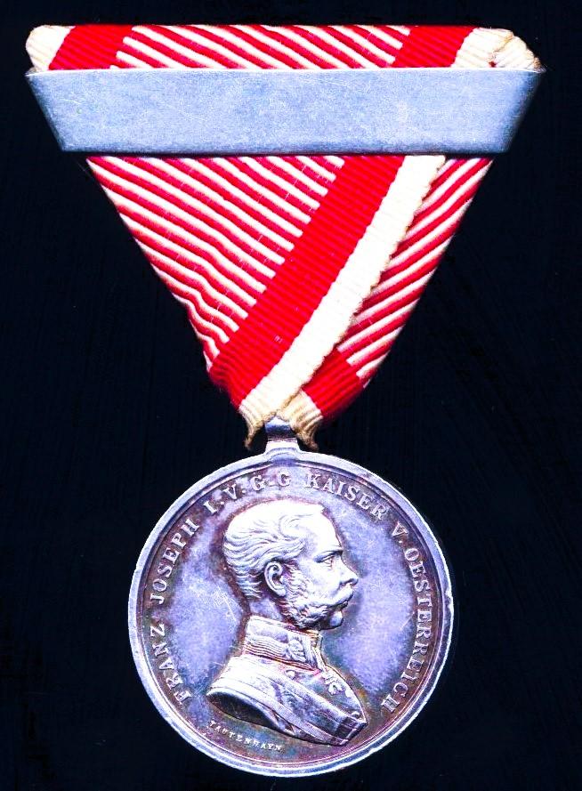 Austria (Imperial): Bravery Medal. Type VII, II Class Silver Medal with further award Bar