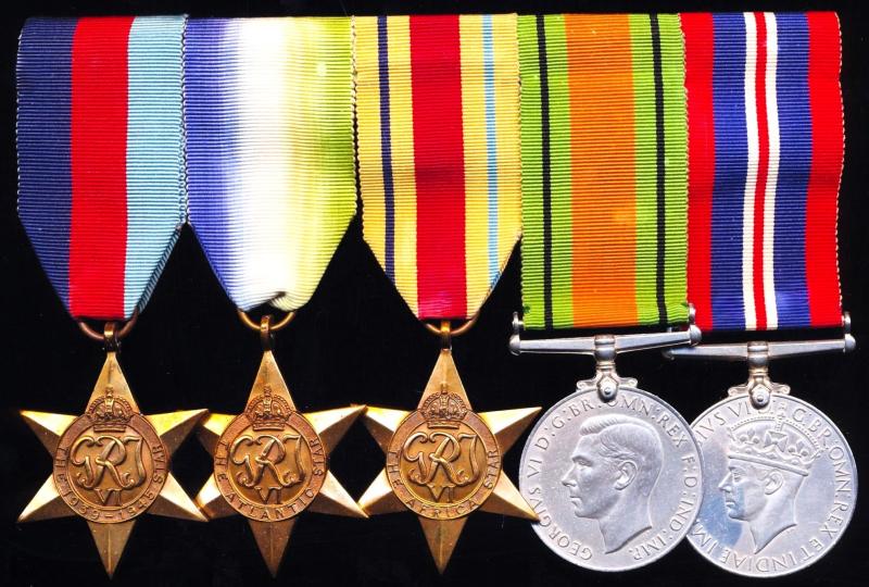 An un-named and un-attributed Second World War campaign medal group of 5: