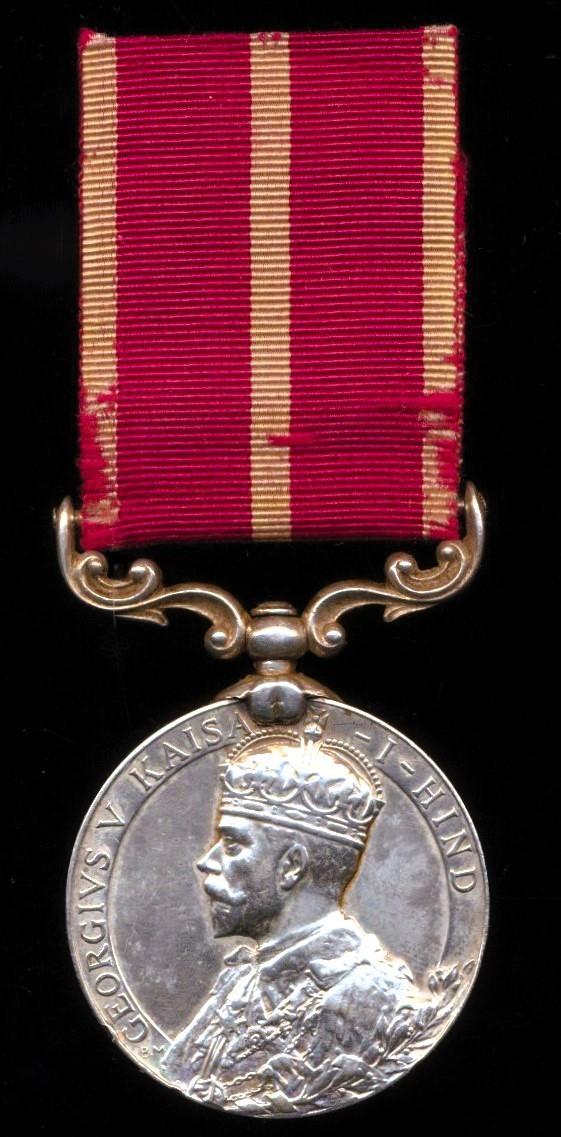 Indian Army Meritorious Service Medal GV 1st issue. An 'Immediate Award' (1986 Hav. Khan Muhammad, 1/66 Pjbs.)