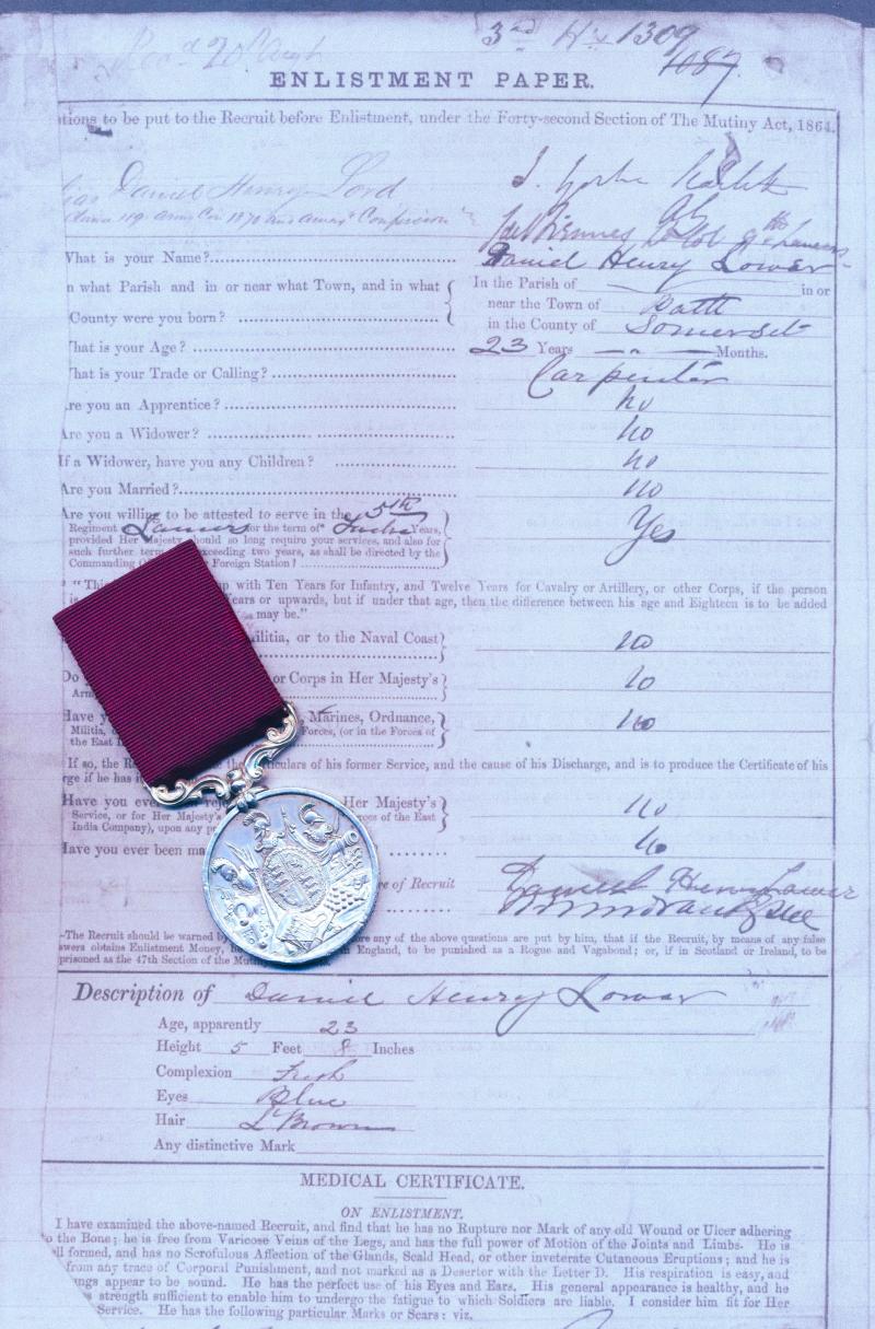 Military Long Service & Good Conduct Medal. Victoria issue (Sergeant Daniel Henry Lord Bombay Unattached List)