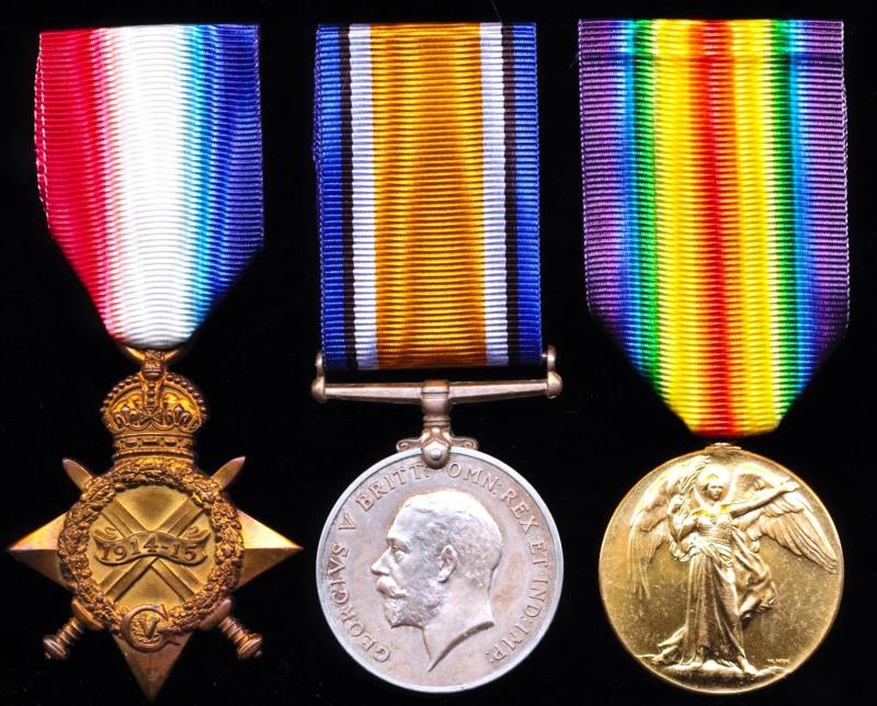 A Kent Yeoman's 'Gallipoli Theatre' Great War campaign medal group of 3: Private George Ernest Geer 10th (Royal East Kent and West Kent Yeomanry) Battalion, Buffs (East Kent Regiment) late 1/1 West Kent Yeomanry