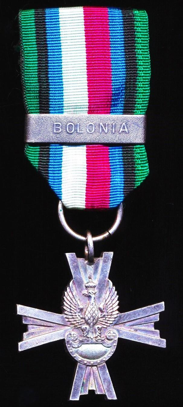 Poland (Republic): The Cross of Combat Action of the Polish Armed Forces in the West. 2nd type issue. With clasp 'Bolonia'