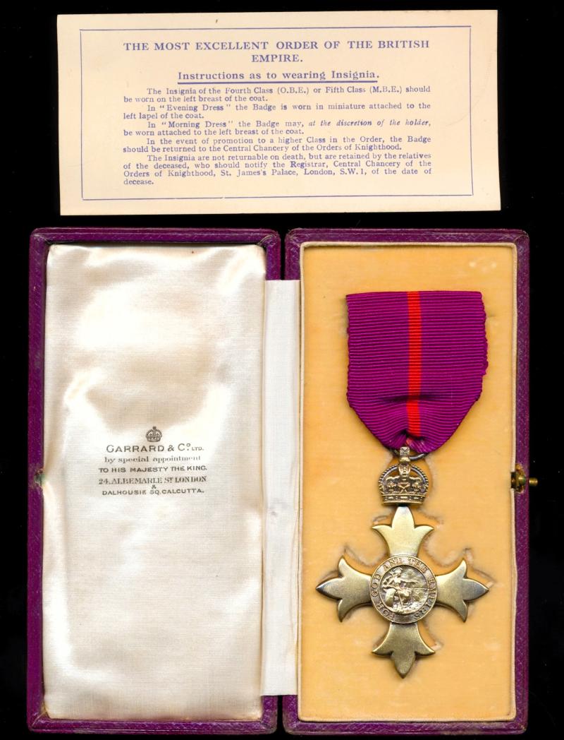 Order of The Most Excellent Order of the British Empire (Military). A 4th class Officer (O.B.E.) 1st type breast badge. Silver Gilt (hallmarked) for 1918