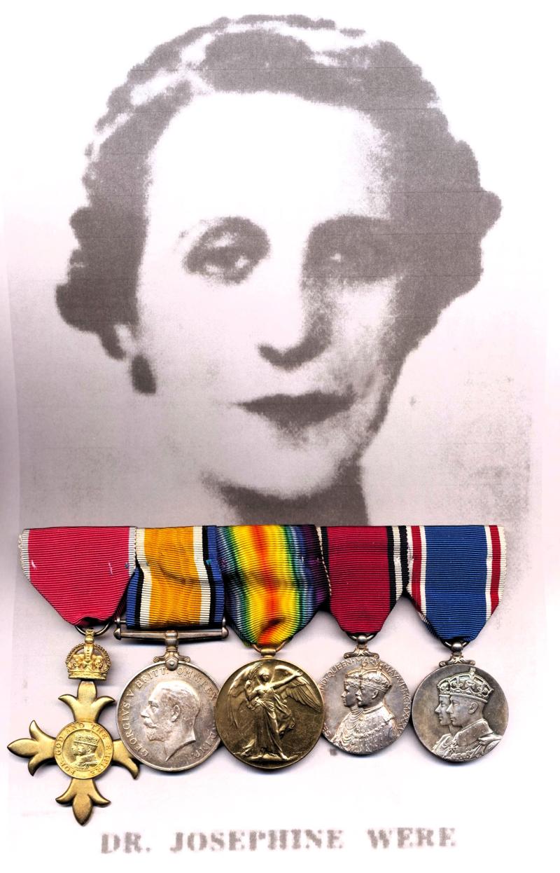 A very scarce Irish female Doctor's Great War and Colonial 'Malaya' service medal group of 5: Lady Medical Officer, Doctor Mary Josephine Were (nee Ahern) Malaya Medical Service late Civilian Doctor attached to the Royal Army Medical Corps
