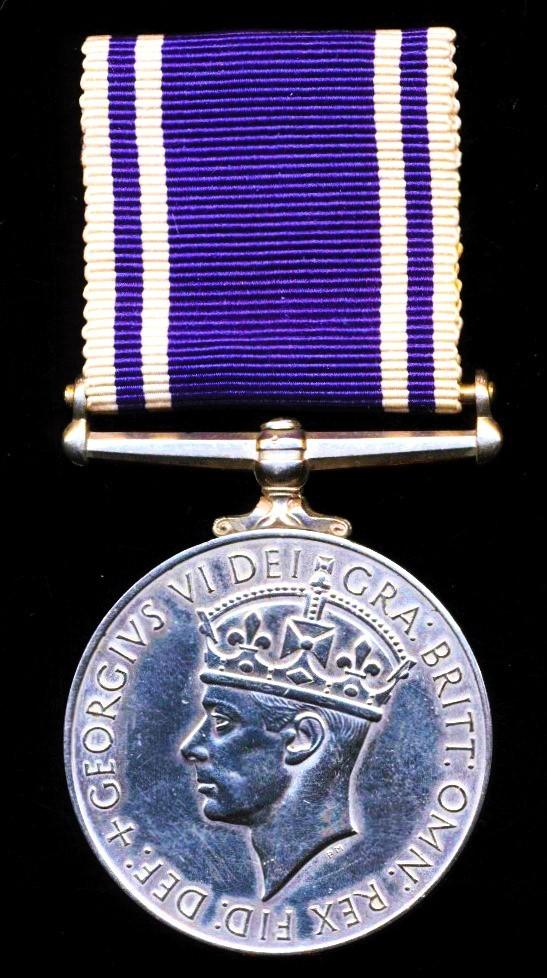 Police Long Service and Good Conduct Medal. GVI issue (Stn. Sergt. James P. Weir)