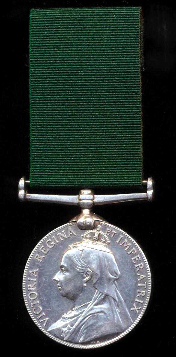 Volunteer Long Service Medal (India and Colonies). Victorian issue (Quartermaster Serjeant J. Patterson N.W. Ry: Voltr Rifles)