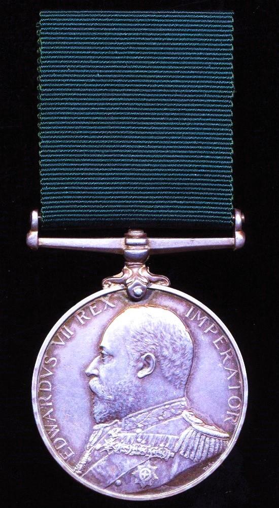 Royal Naval Reserve Long Service and Good Conduct Medal. Edward VII issue (K.2539 H. Maggs, Sean. 2Cl., R.N.R.)